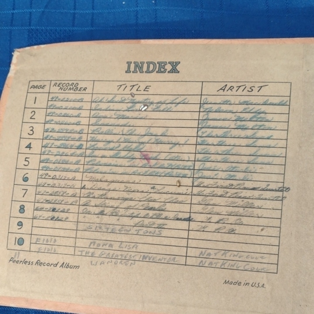 Vintage Peerless Record Album collection